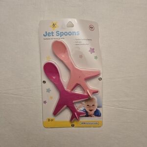 Jet Spoons Toddler Feeding Spoon Set - Light Pink & Hot Pink